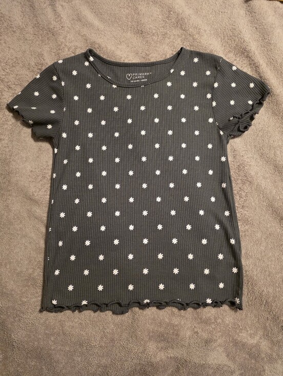 Primark Tops - Grey shirt with white flowers